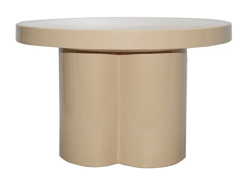 FIONA-Table basse ronde D56 cm Café