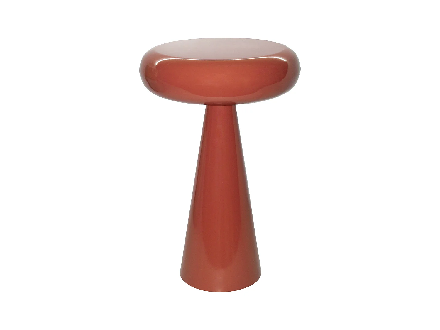 TILT-Mesa de centro auxiliar de acero lacado en rojo