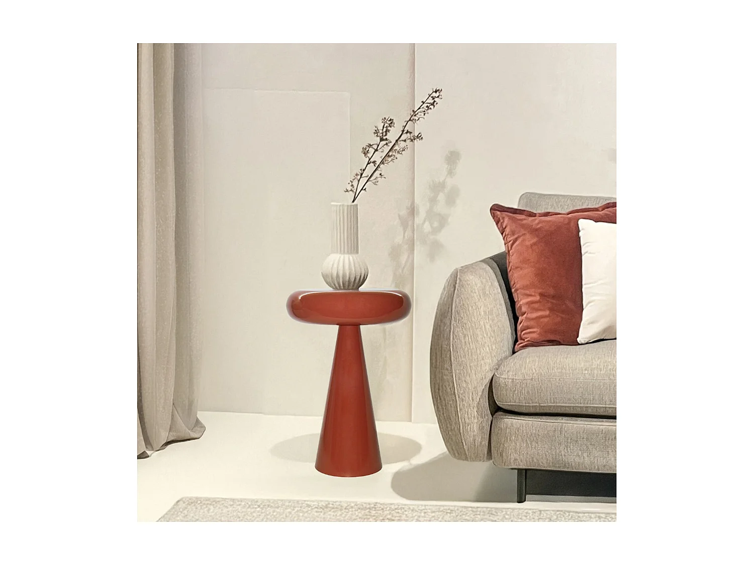 TILT-Table basse d'appoint en acier laqué Red