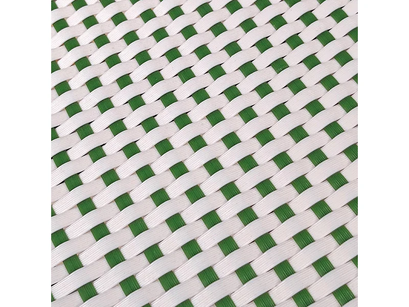 Lot 2 chaises bistrot en rotin naturel cannage vert et blanc - PIGALLE