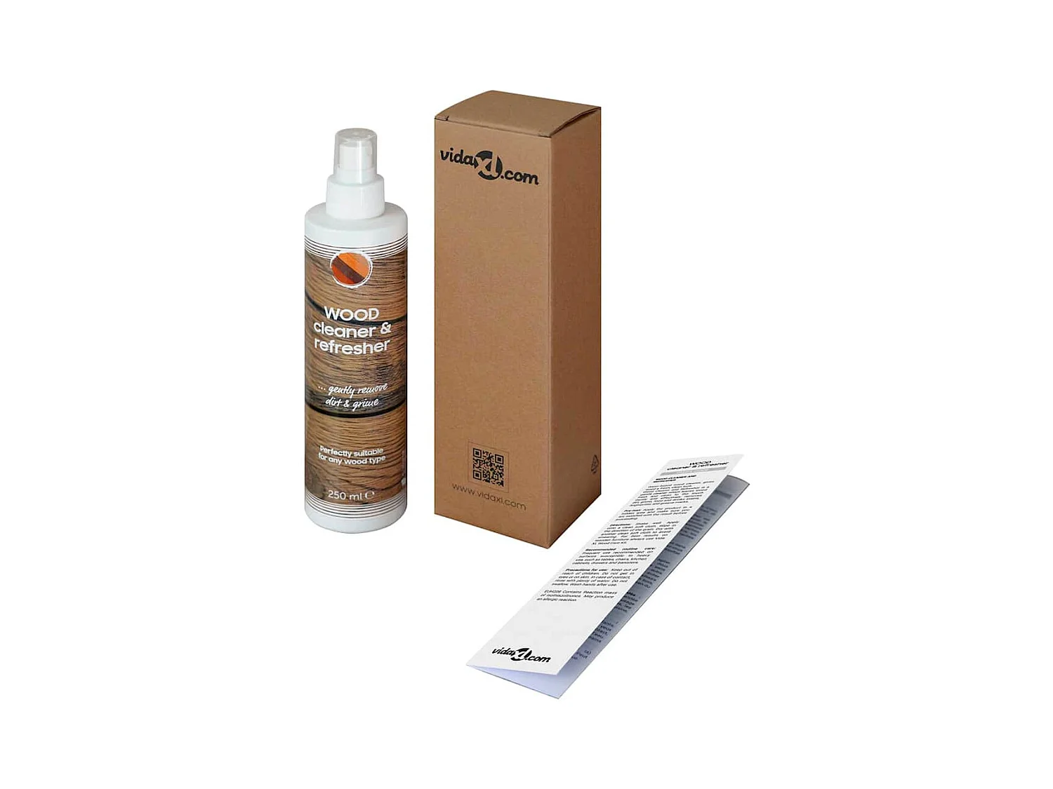 Środek czyszczący i odświeżający drewno 250 ml do mebli - Delikatny, skuteczny, na bazie wody - Brązowy i biały