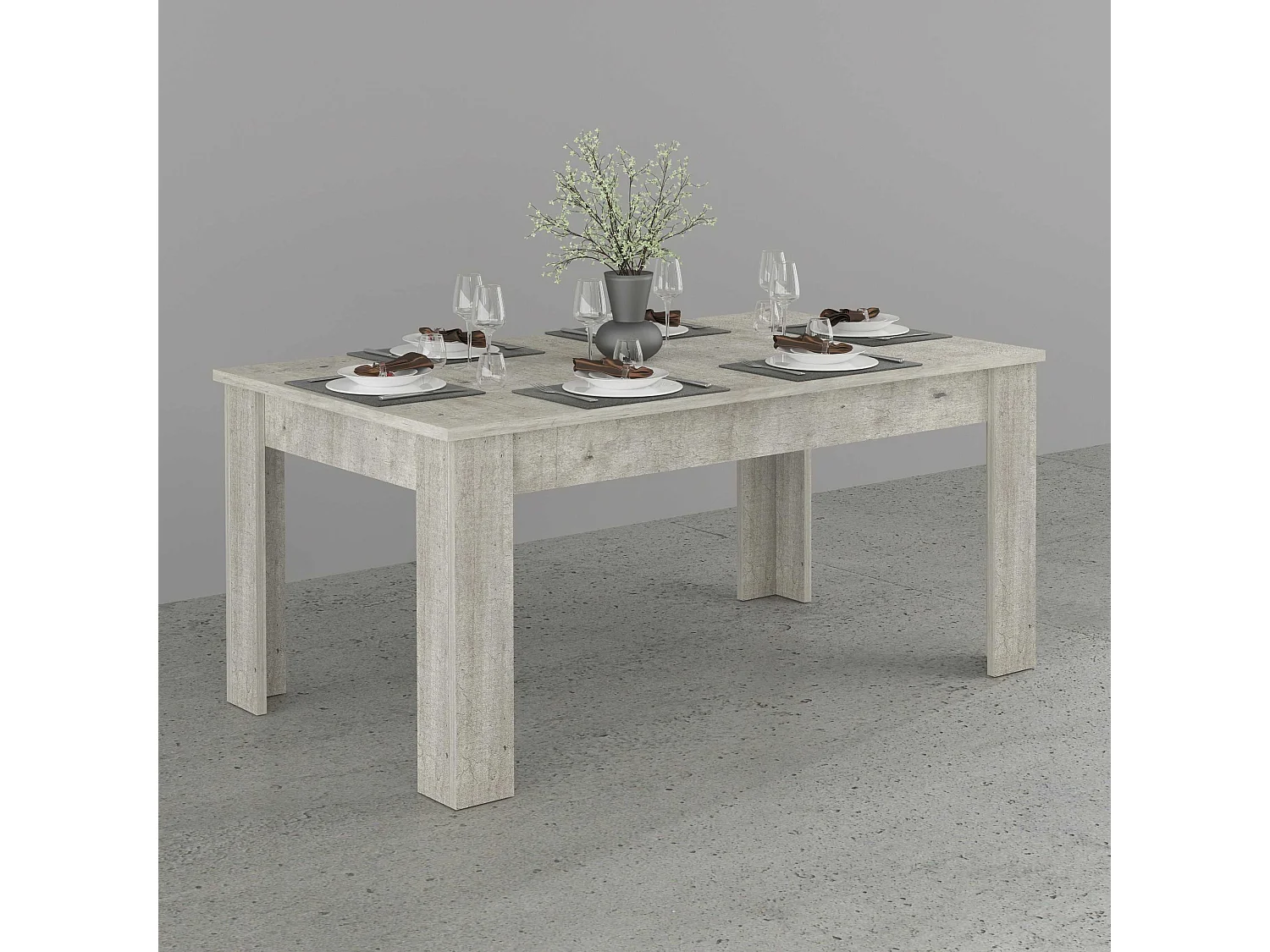 Moderner ausziehbarer Esstisch 160-210x90cm Jesi Pilka