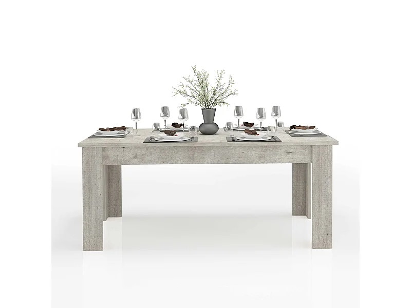 Tavolo allungabile Jesi ideale per 6-8 persone colore cemento 160/210x90x75 cm