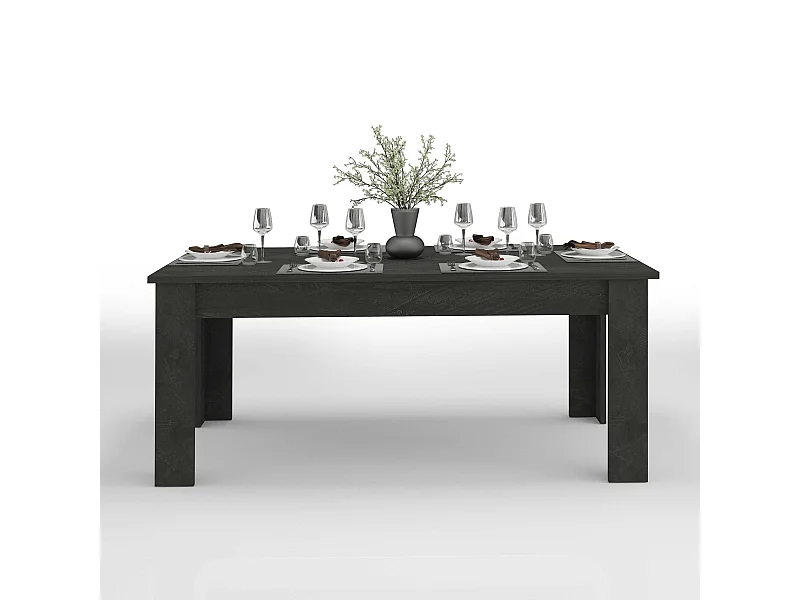 Tavolo allungabile Jesi ideale per 6-8 persone colore ardesia 140/190x90x75 cm