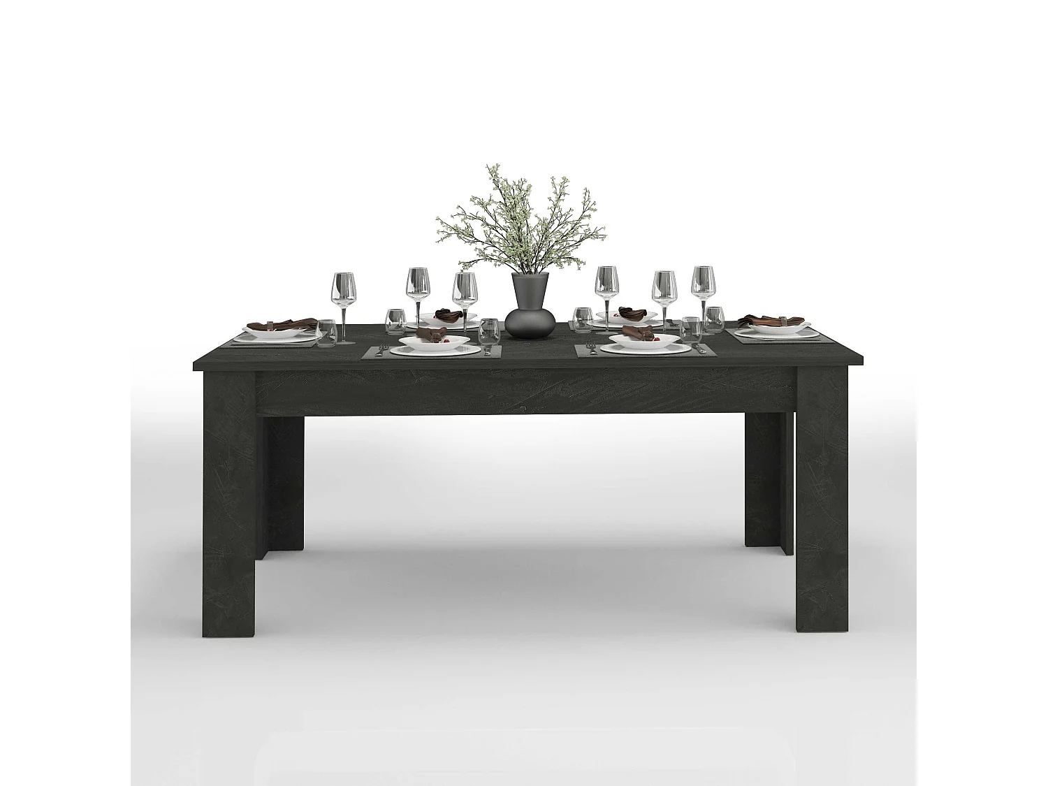 Tavolo allungabile Jesi ideale per 6-8 persone colore ardesia 140/190x90x75 cm