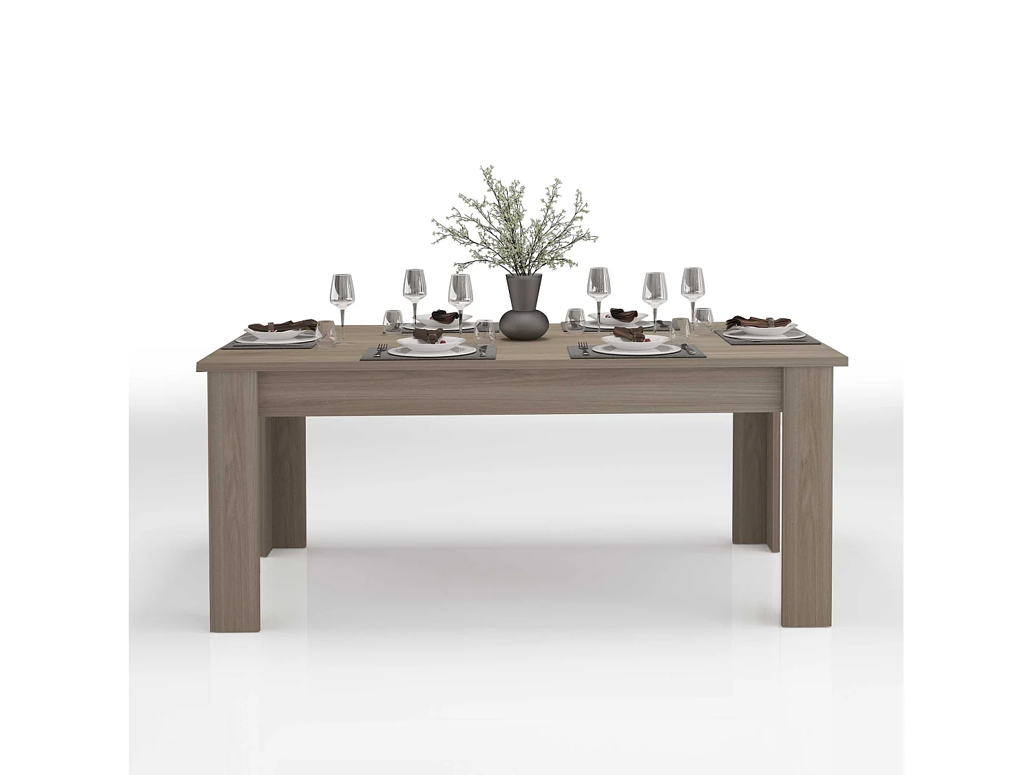 Tavolo allungabile Jesi ideale per 6-8 persone colore olmo 140/190x90x75 cm