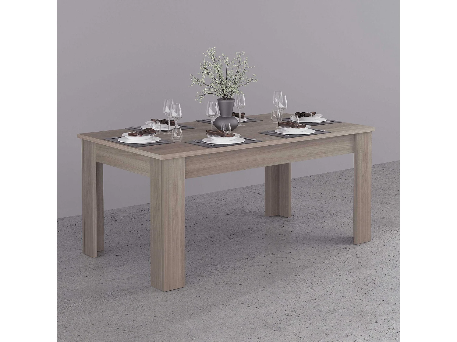 Tavolo allungabile Jesi ideale per 6-8 persone colore olmo 140/190x90x75 cm