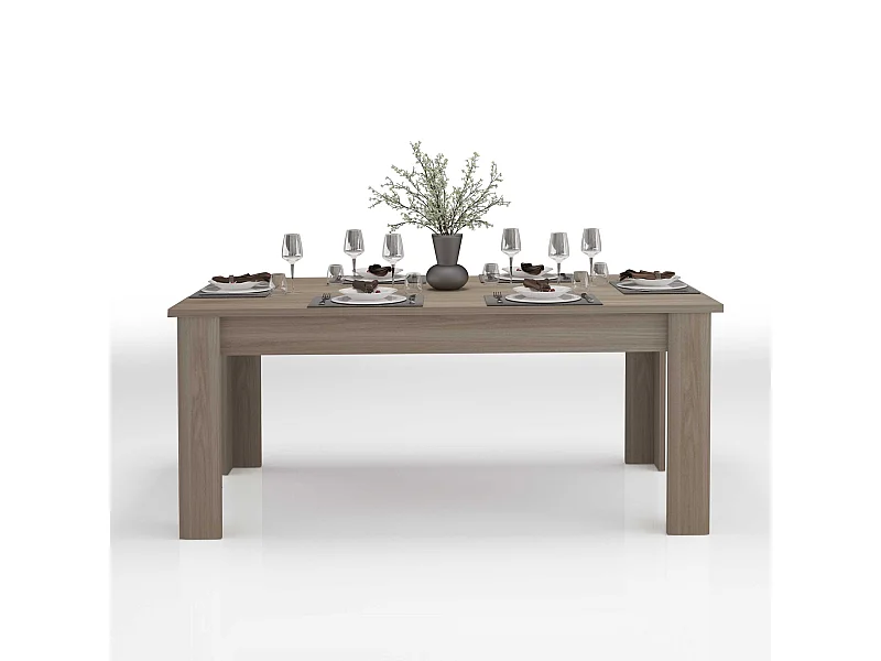 Table Extensible 8-10 personnes Bois d'orme Salle À Manger Design Jesi Pearl