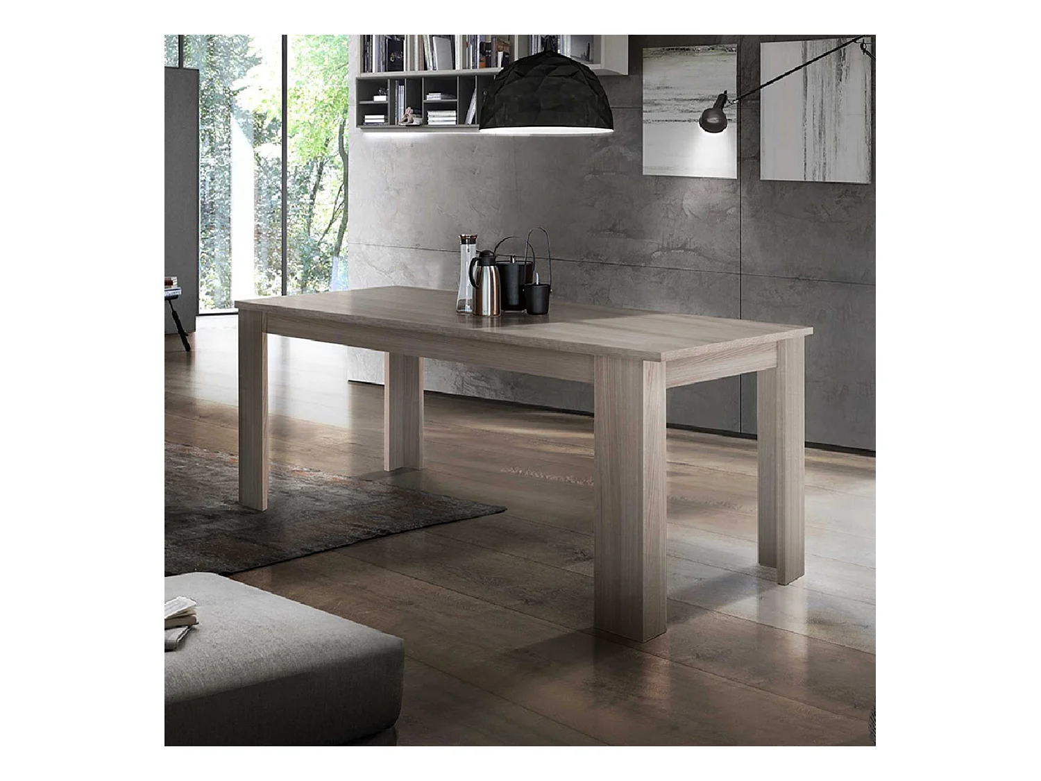 Table Extensible 8-10 personnes Bois d'orme Salle À Manger Design Jesi Pearl