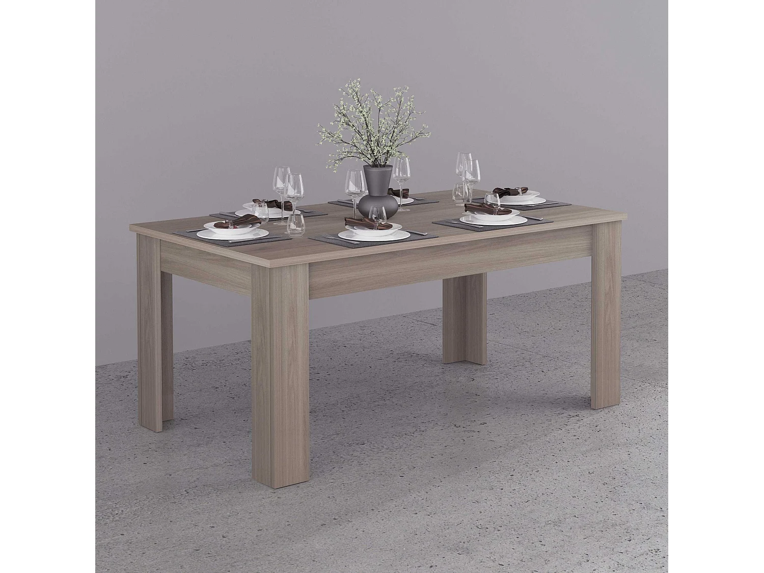 Tavolo allungabile Jesi ideale per 6-8 persone colore olmo 160/210x90x75 cm