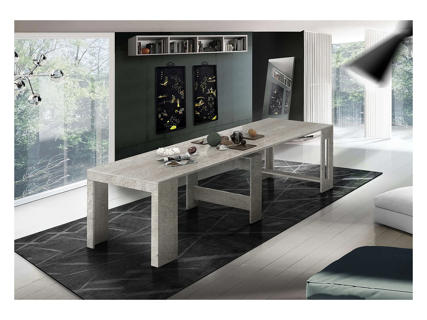 Consolle in legno Pratika L 90 x H 77 cm x P 90