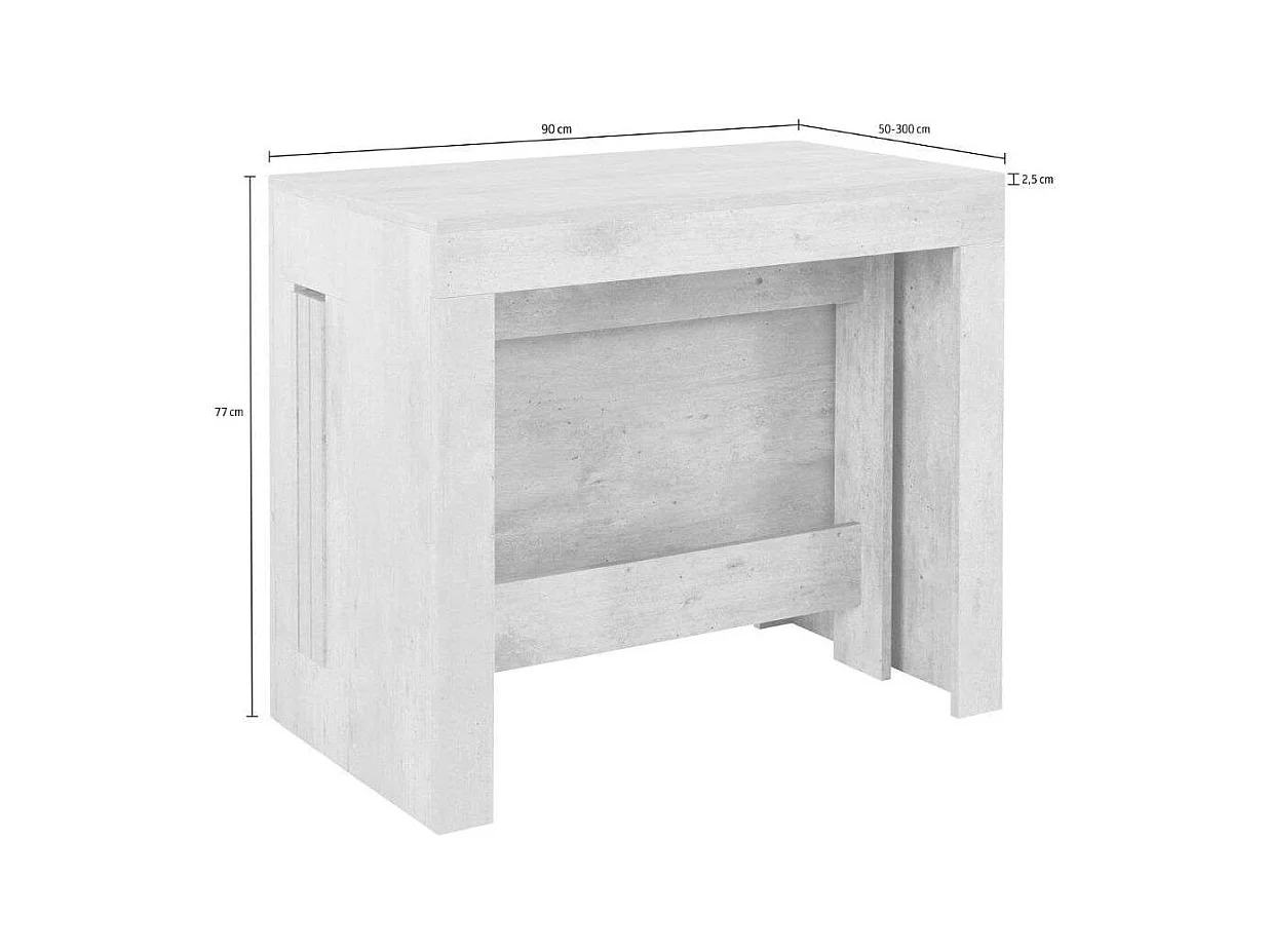 Consolle in legno Pratika L 90 x H 77 cm x P 90