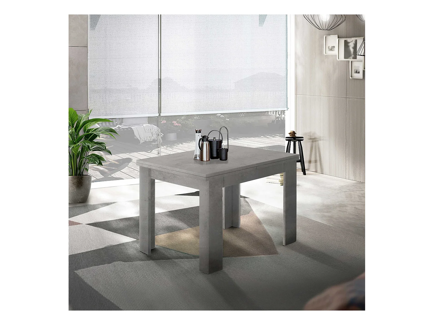 Table à manger extensible 4-8 personnes Design Moderne Jesi Raw