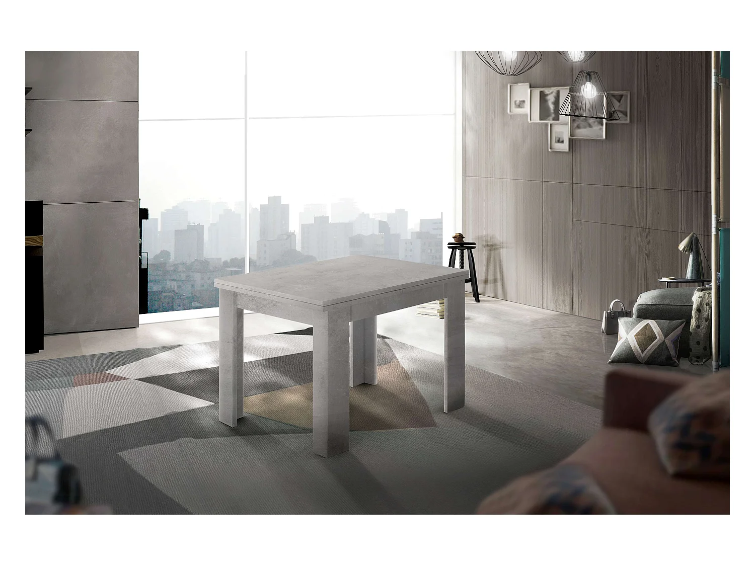 Table à manger extensible 4-8 personnes Design Moderne Jesi Raw