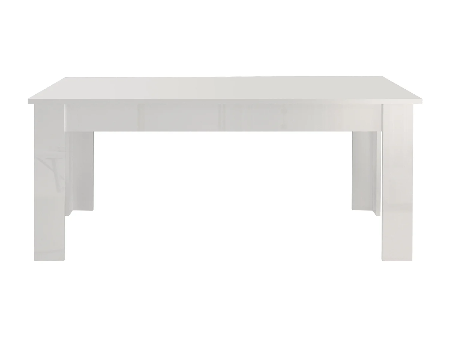 Mesa blanco brillante extensible 140-190 x 90 cm para comedor Jesi Light