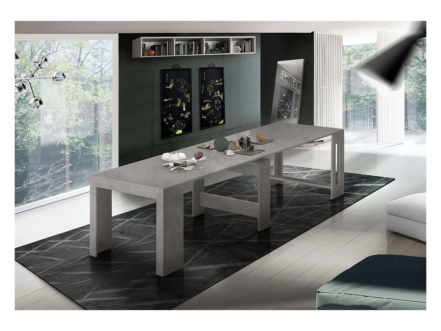 Consolle in legno Pratika L 90 x H 77 cm x P 90