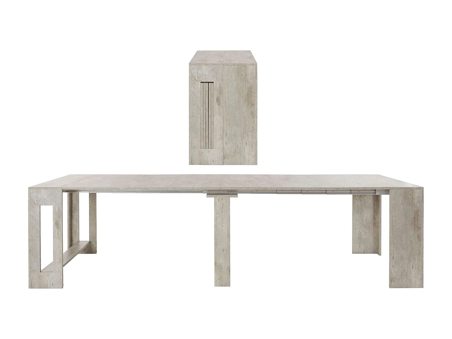 Mesa de comedor extensible 90x51-300cm consola diseño moderno Pratika Bronx