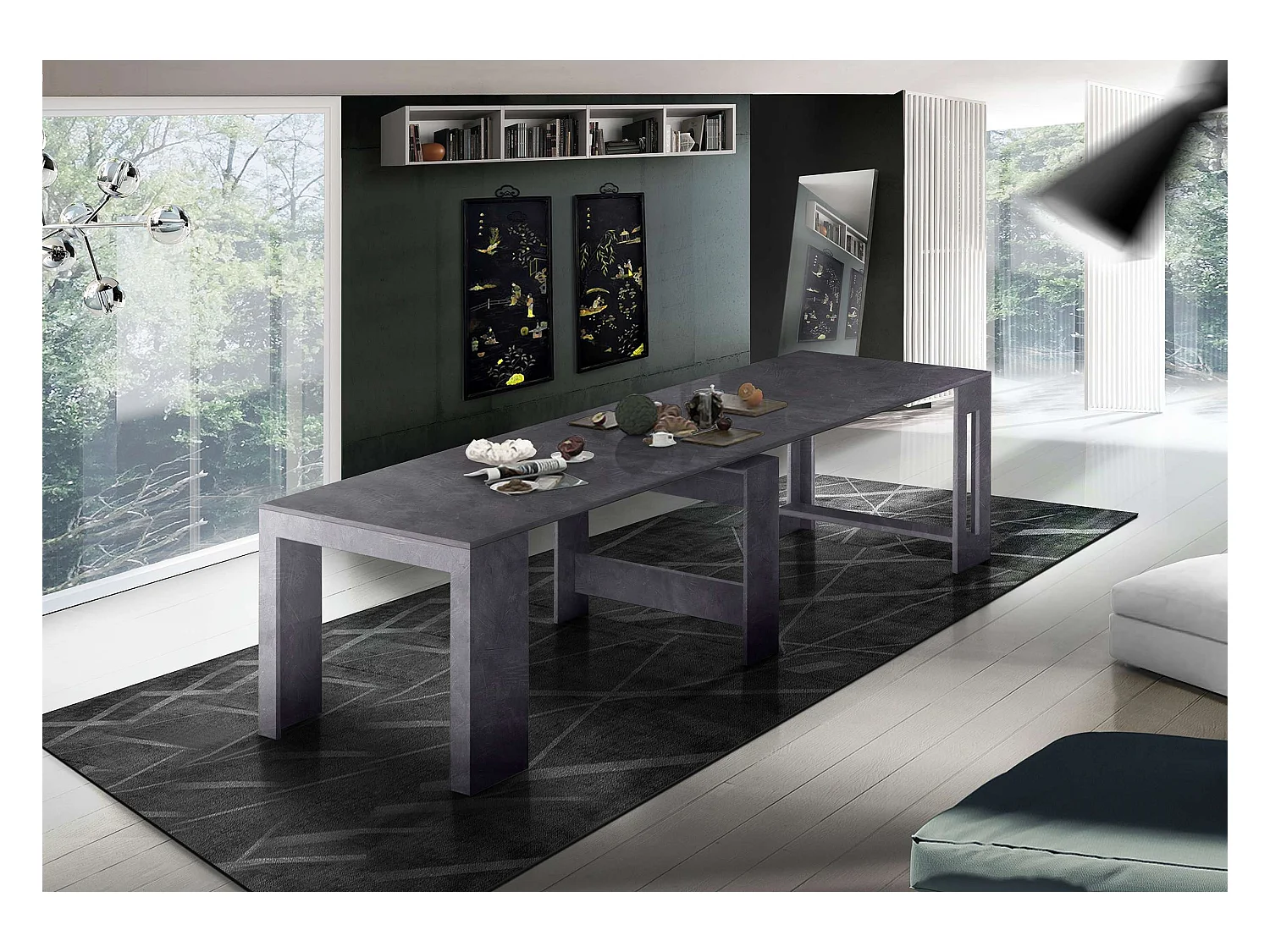 Consolle in legno Pratika L 90 x H 77 cm x P 90