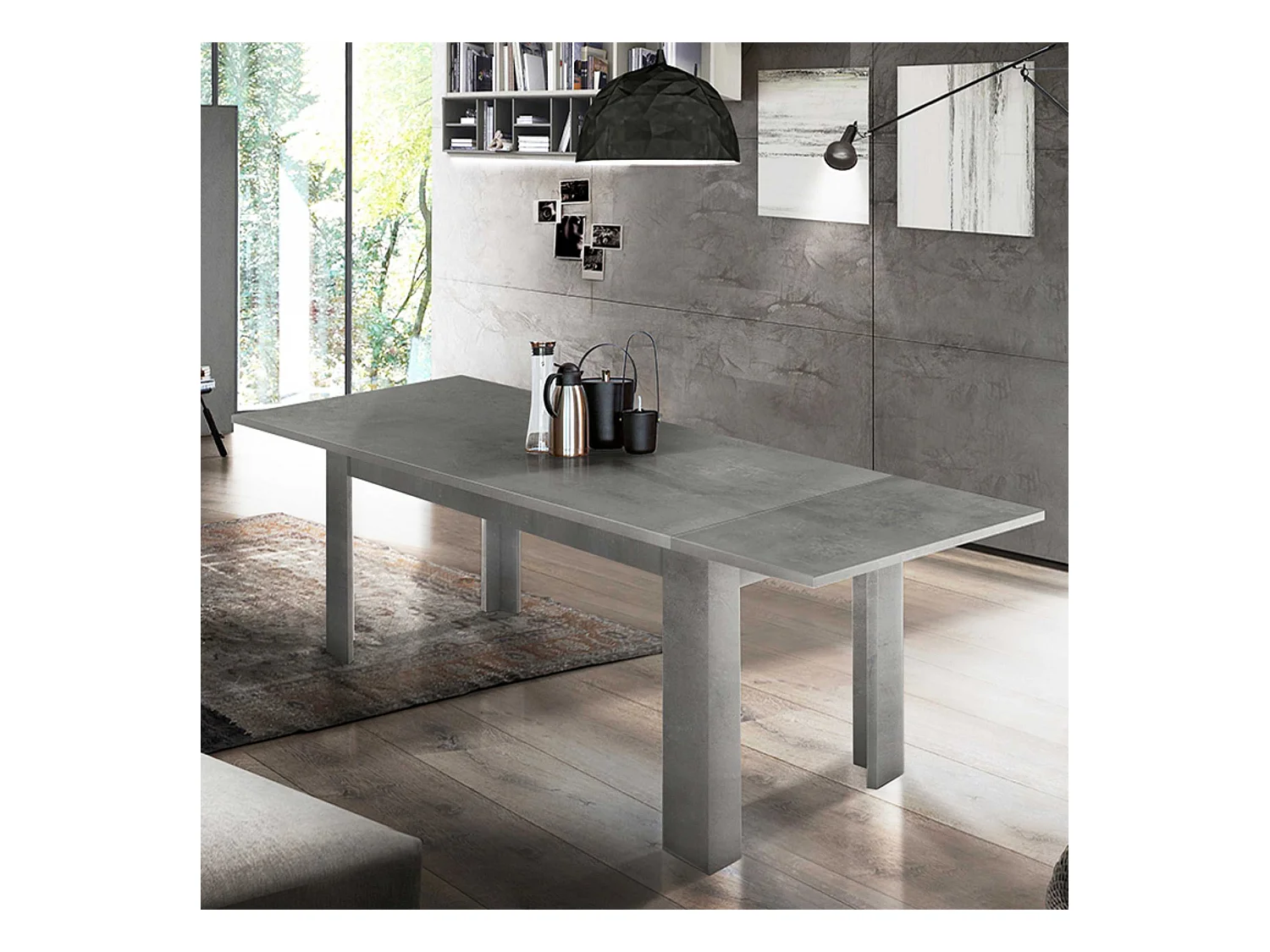 Tavolo allungabile Jesi ideale per 6-8 persone colore bronx 160/210x90x75 cm