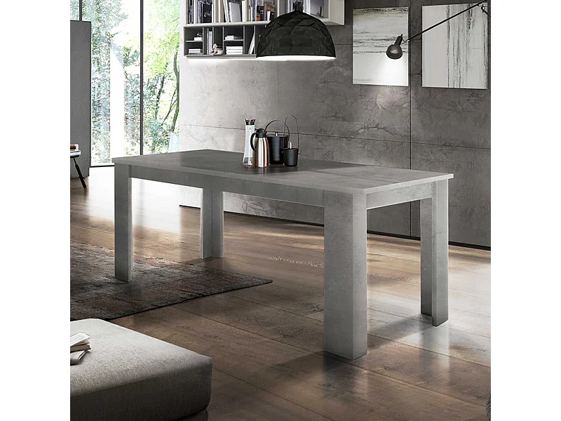 Ausziehbarer Esstisch 160-210x90cm modernes Design grau Jesi Bronx