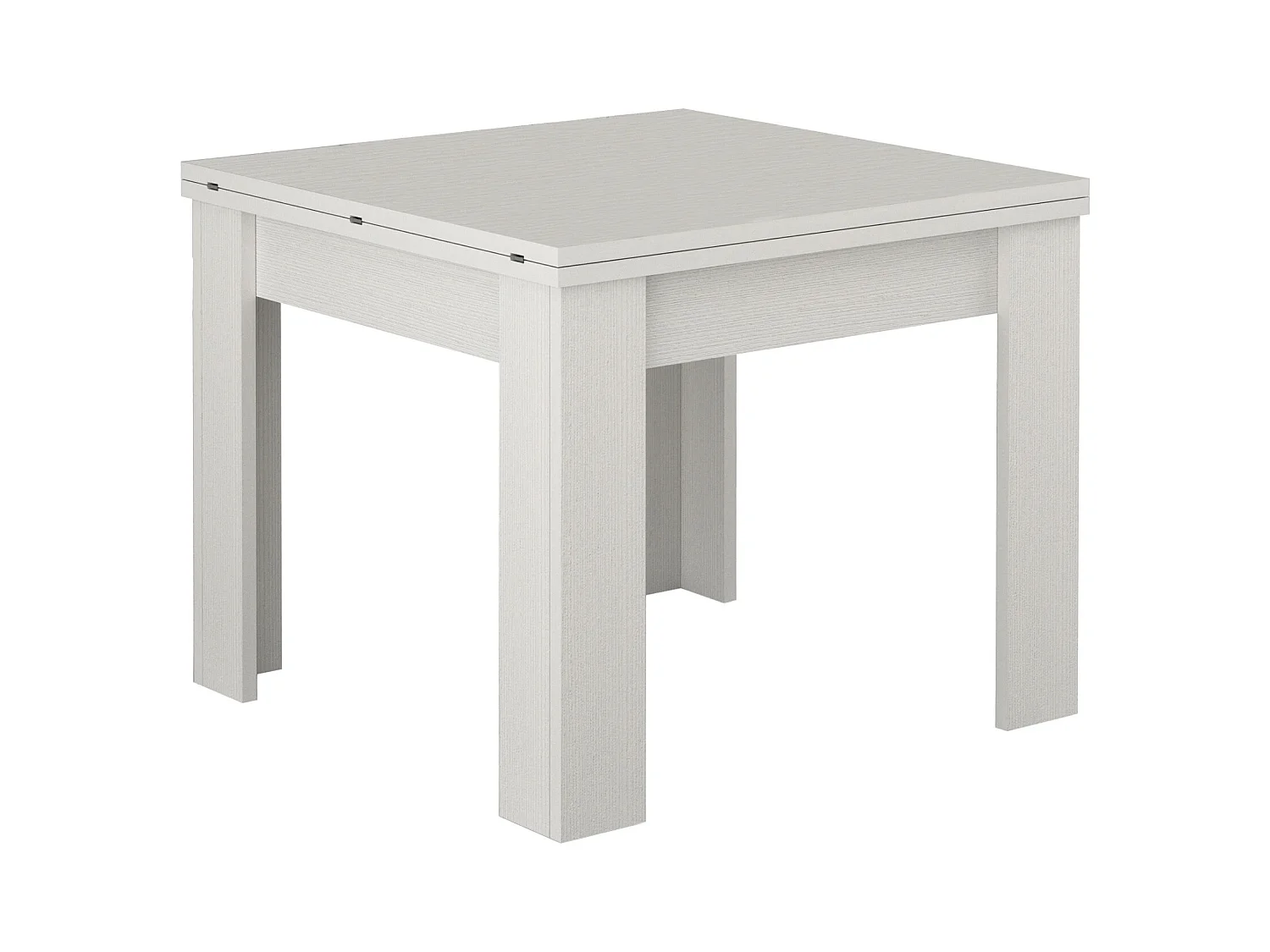 Mesa para comedor extensible 90-180x90cm de diseño madera blanca Jesi Liber Wood