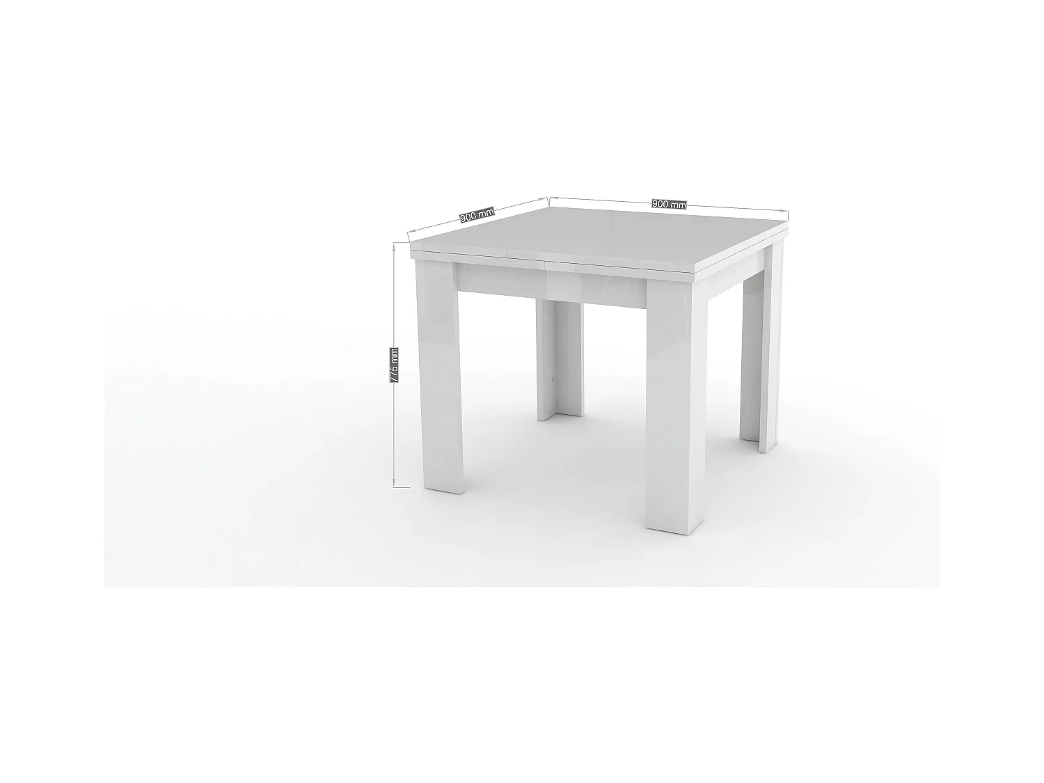 Tavolo allungabile Jesi ideale per 6-8 persone colore bianco larice 90/180x90x75 cm