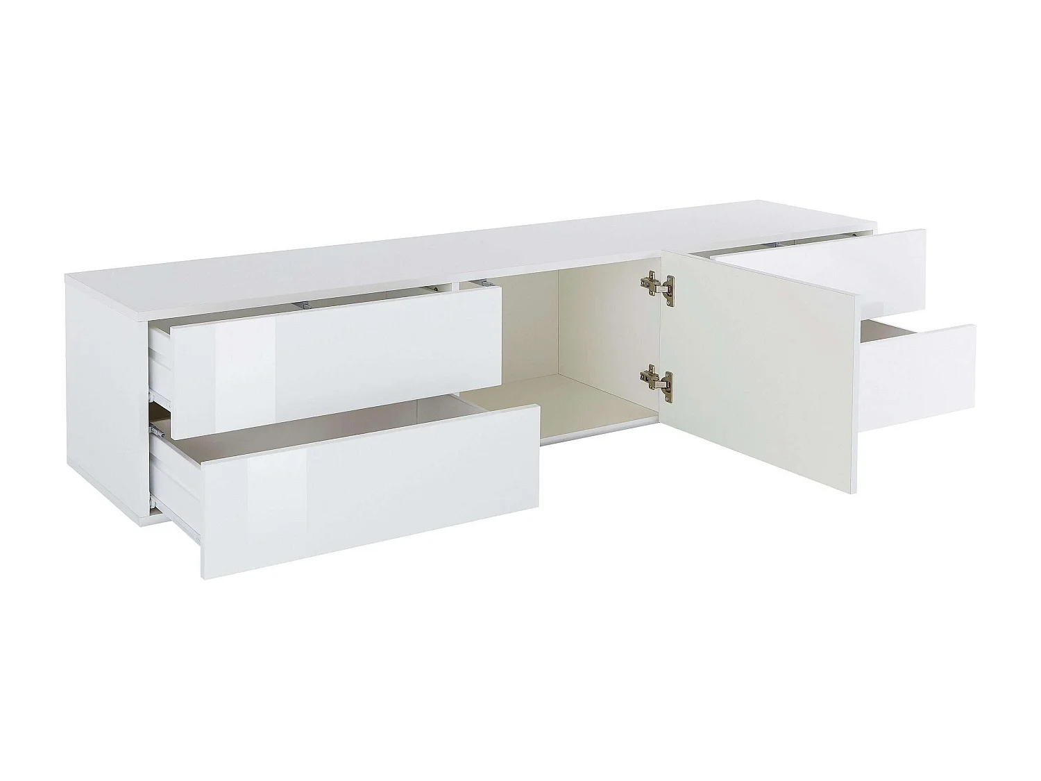 Meuble TV de salon 170cm anthracite brillant 4 tiroirs Metis Living Up Report