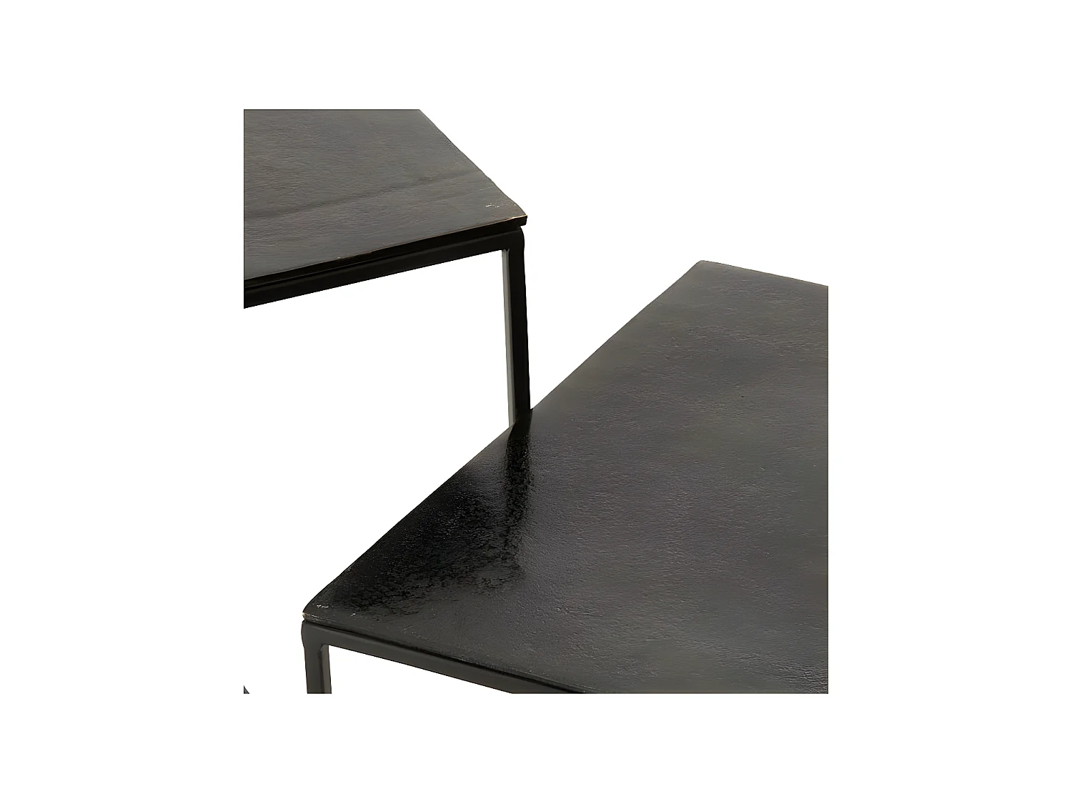 Tables gigognes carrées Métal noir - ZANDVORT