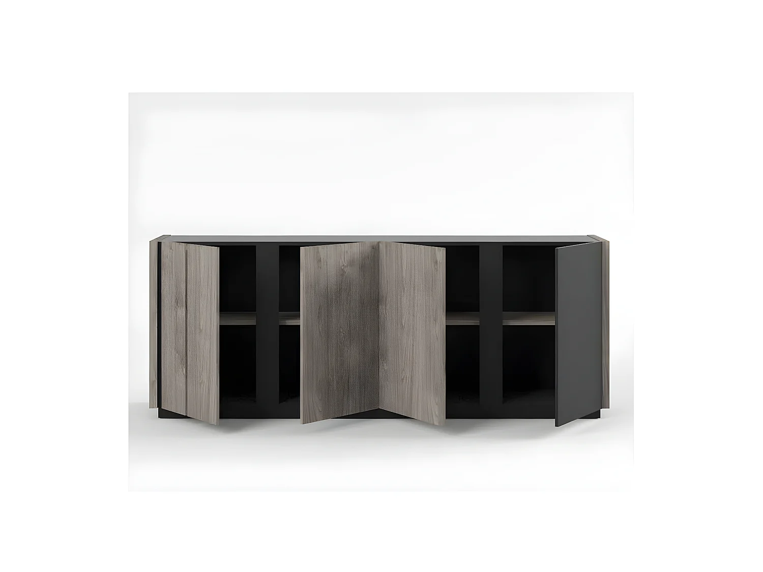 Buffet 4 portes Bois/Métal - LEOKI