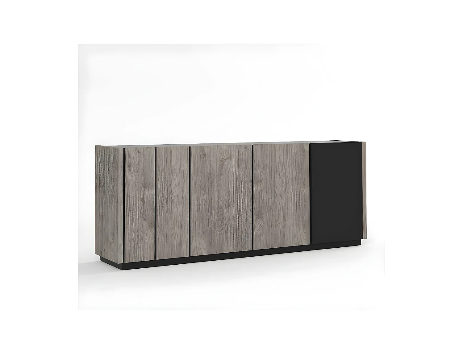 Buffet 4 portes Bois/Métal - LEOKI