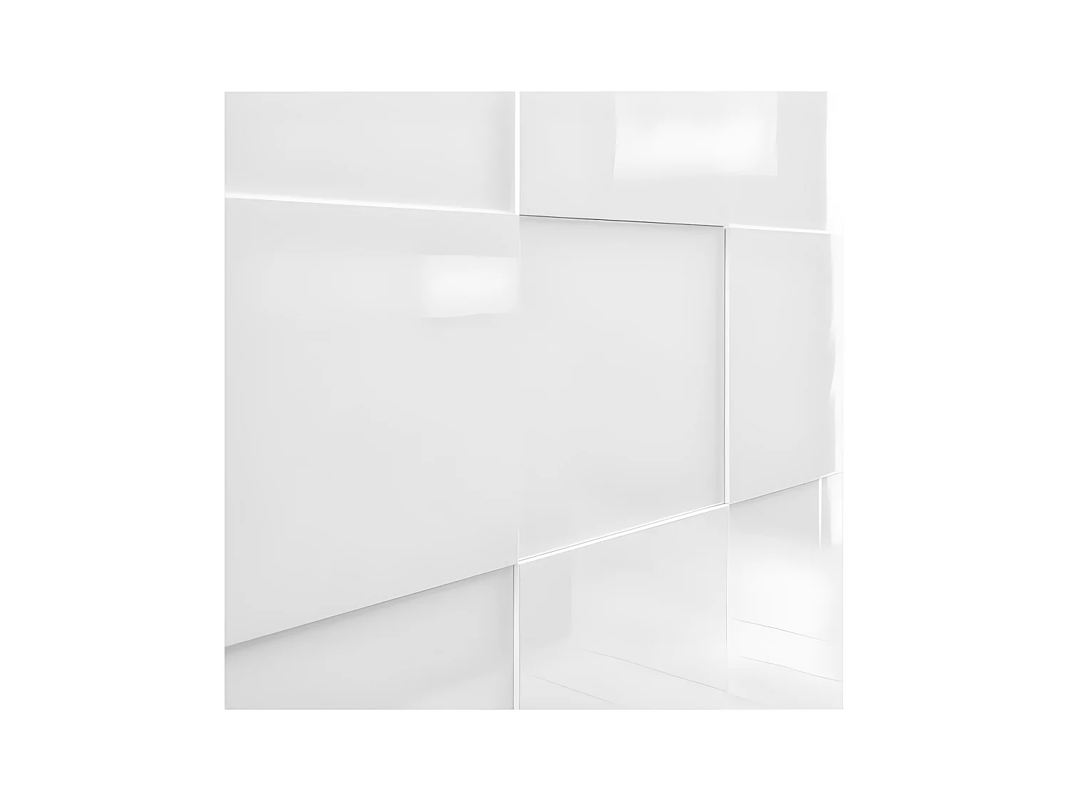 Buffet 2 portes 2 tiroirs Laqué Blanc brillant LED's - TICATO