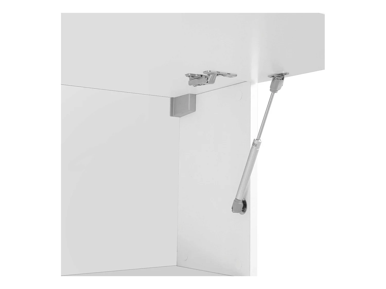 Placard suspendu 180 cm meuble salon blanc brillant 2 compartiments Joy Up