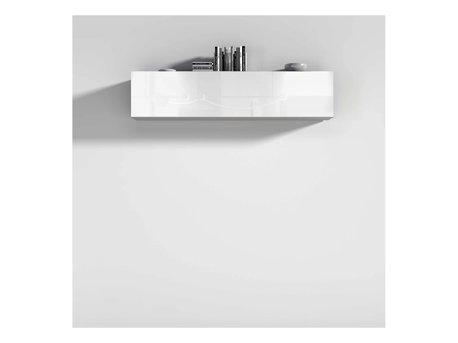 Pensile da muro Maruska con 1 anta a ribalta bianco lucido 180x30x40 cm