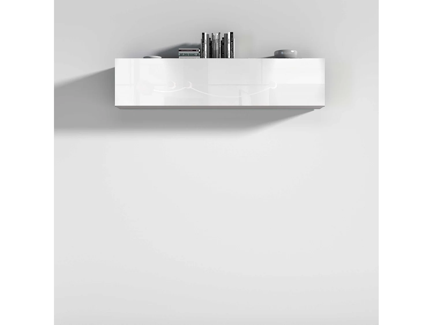 Pensile da muro Maruska con 1 anta a ribalta bianco lucido 180x30x40 cm