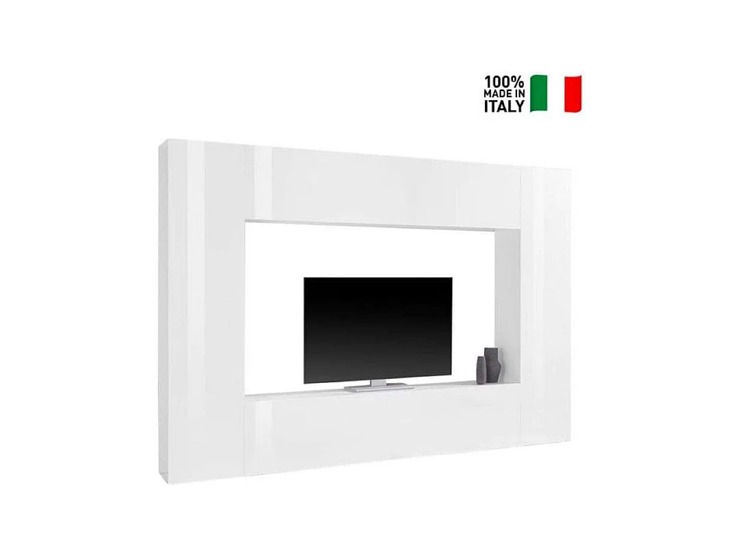 Parete attrezzata soggiorno porta TV 2 colonne pensile sospeso Joy Mold