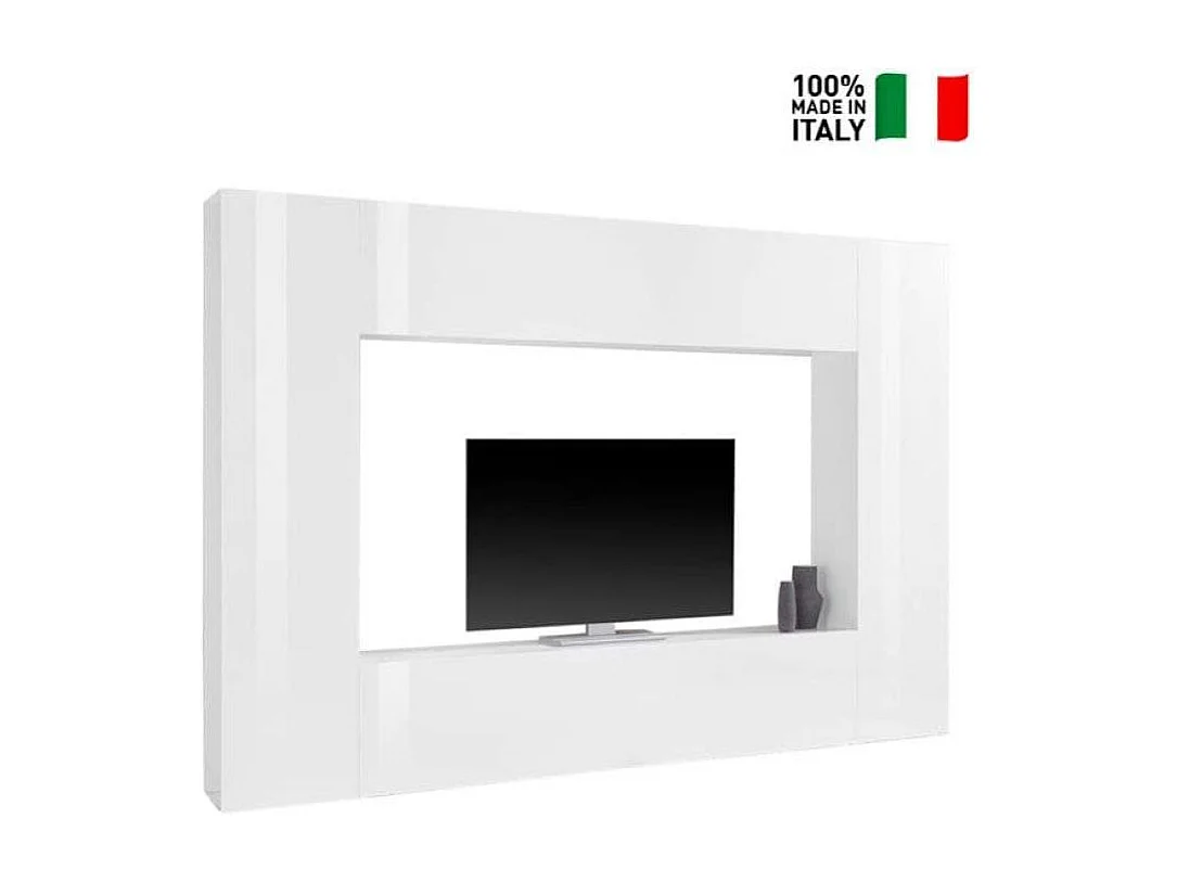 Parete attrezzata soggiorno porta TV 2 colonne pensile sospeso Joy Mold