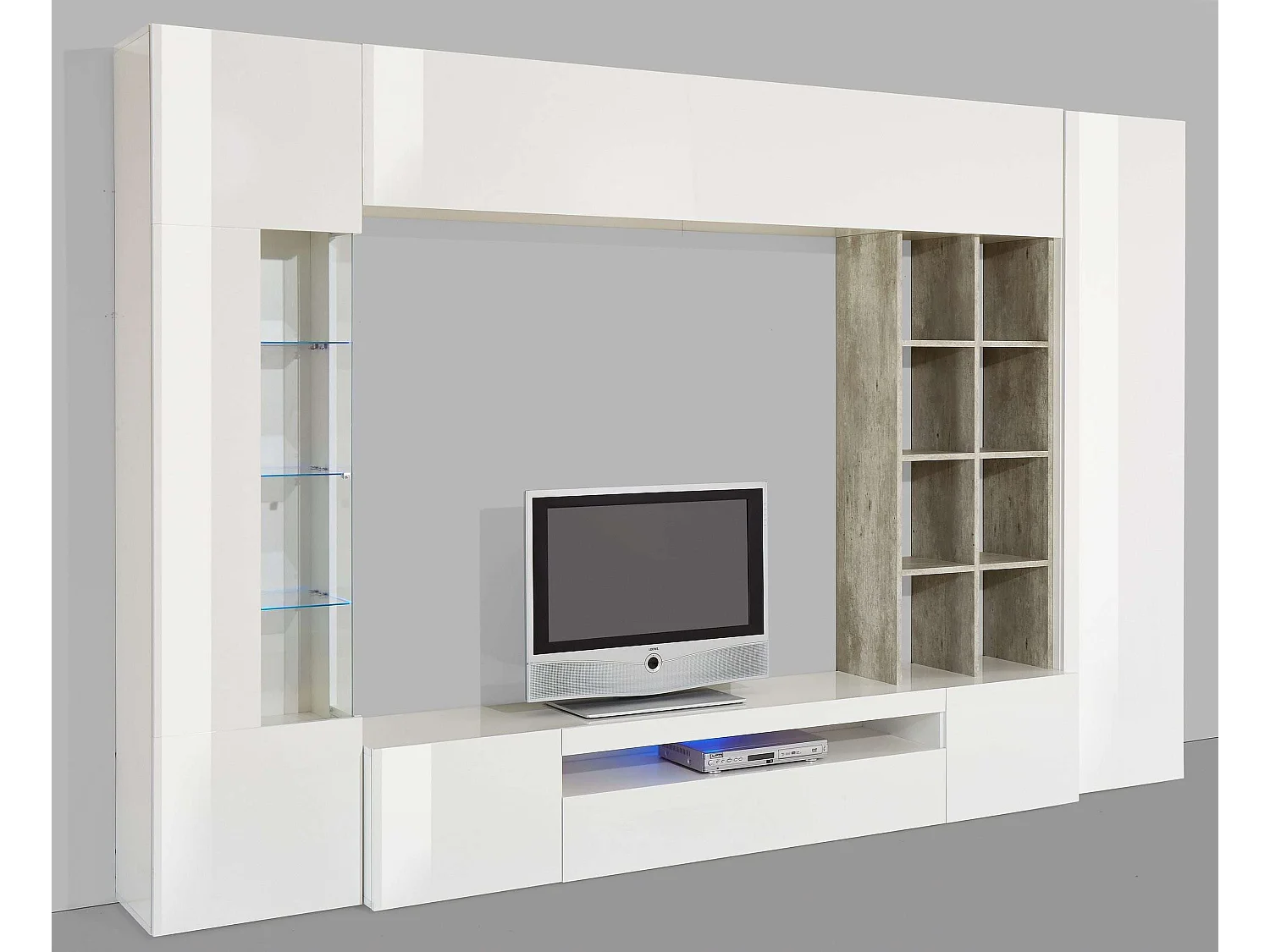 Ensemble de salon équipé meuble TV en bois ardoise colonne Egypte Oban