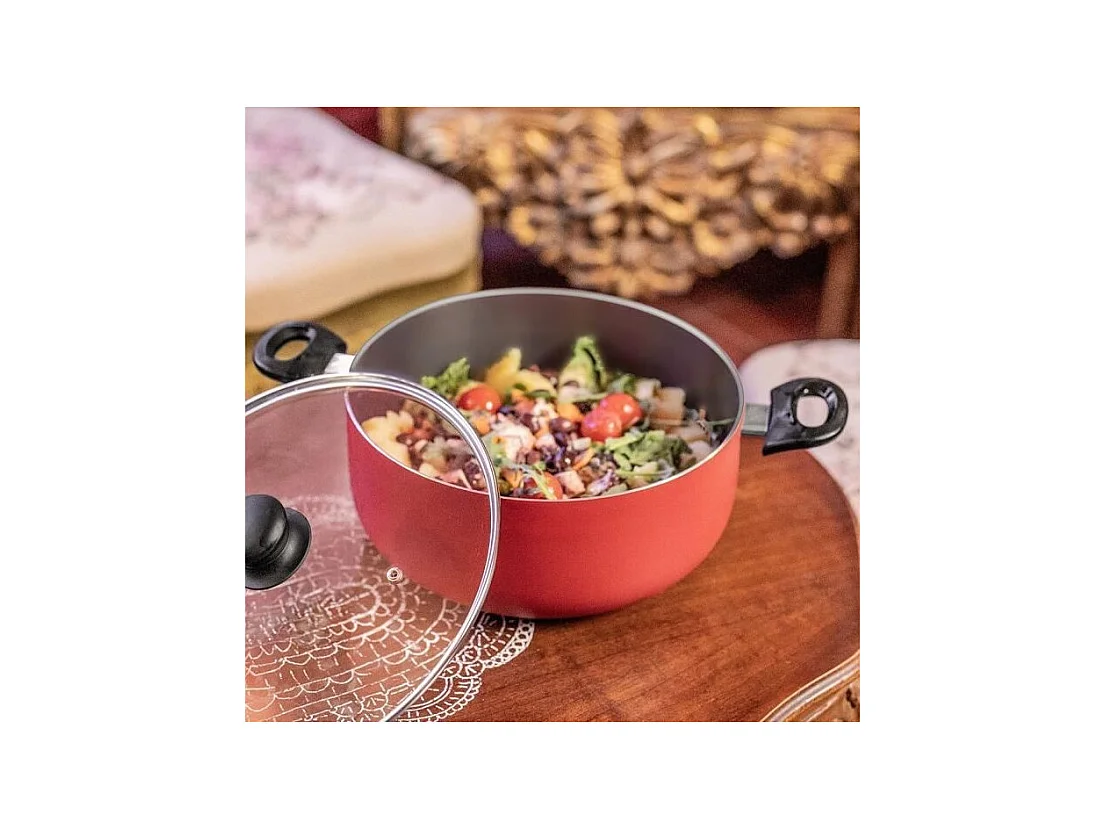 Livoo Faitout aluminium 24cm avec couvercle - MEP150R