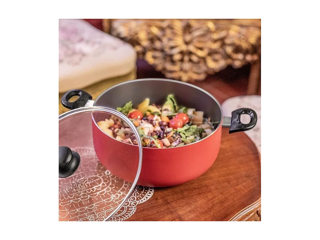 Livoo Faitout aluminium 24cm avec couvercle - MEP150R