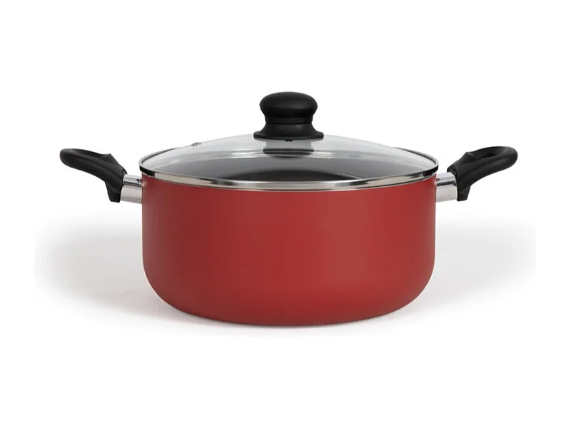 Cacerola de Aluminio Antiadherente de 24cm Livoo MEP150R Roja - Todos los fuegos de inducción