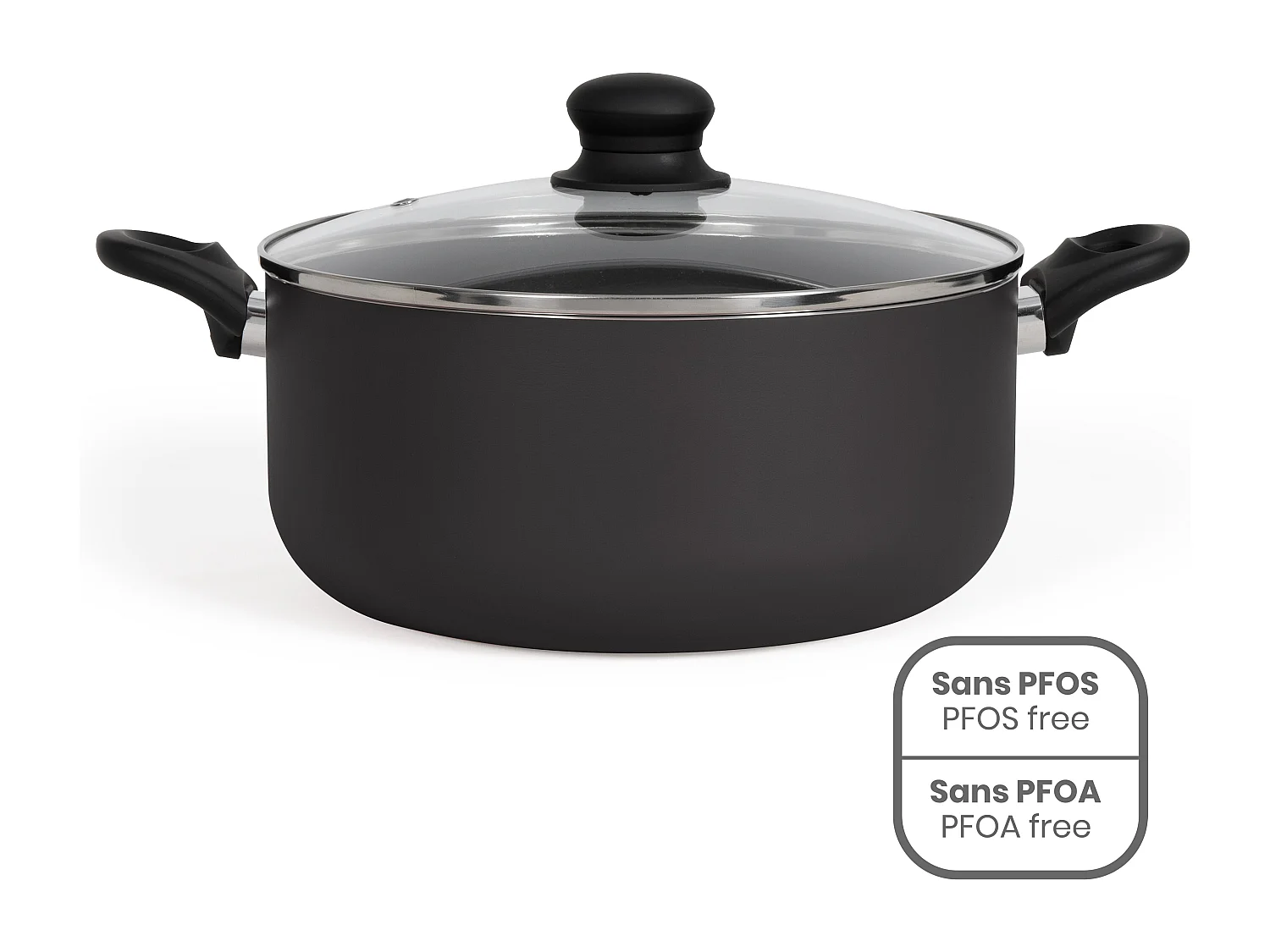 Livoo Faitout aluminium 28cm avec couvercle - MEP151N