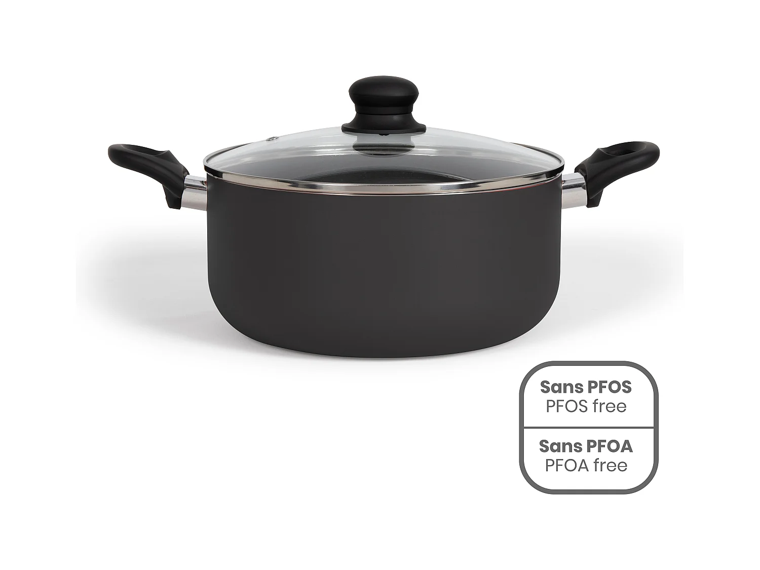 Livoo Faitout aluminium 24cm avec couvercle - MEP150N