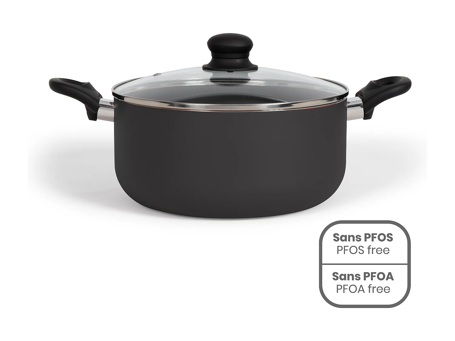 Livoo Faitout aluminium 24cm avec couvercle - MEP150N