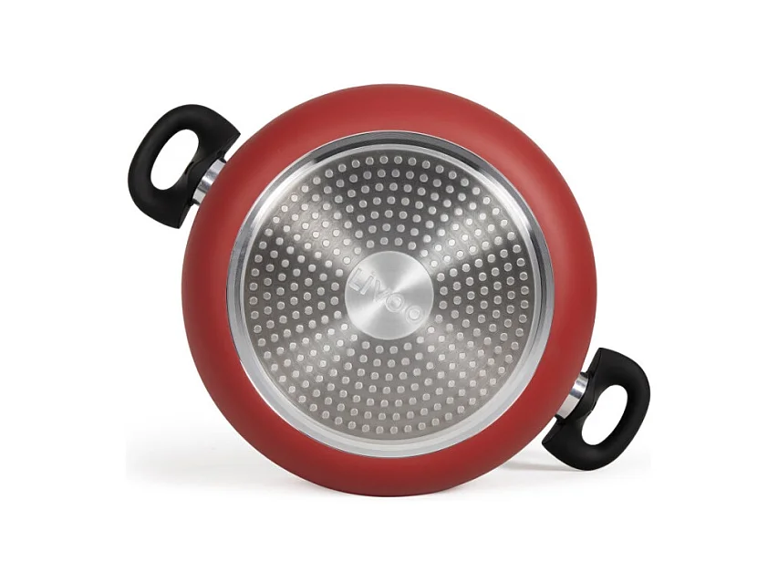 Aluminiumtopf 28cm Antihaftbeschichtet mit Hitzebeständigen Griffen - Livoo MEP151R