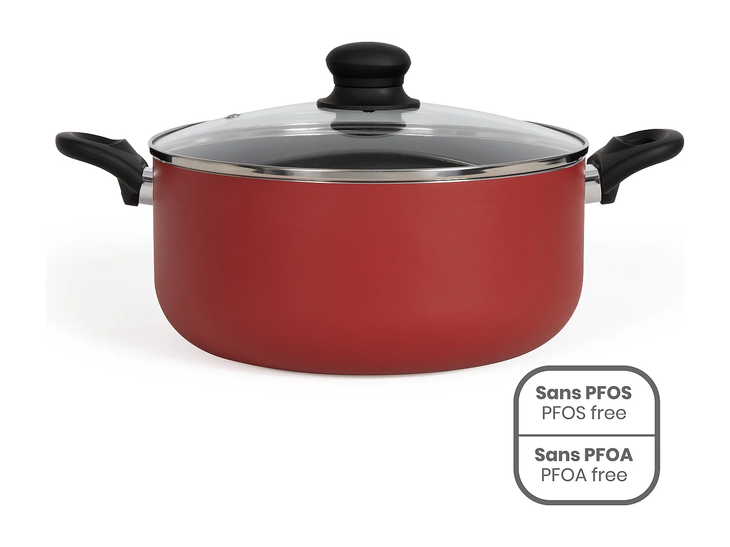 Livoo Faitout aluminium 28cm avec couvercle - MEP151R