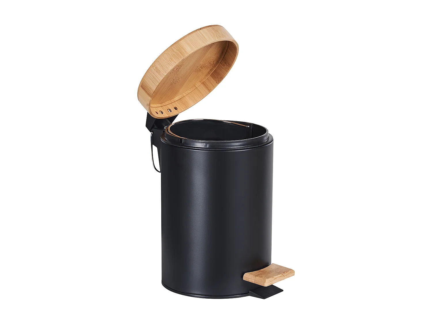 Lot de 2 poubelles à pédale 3 L ECOSMART Métal Noir