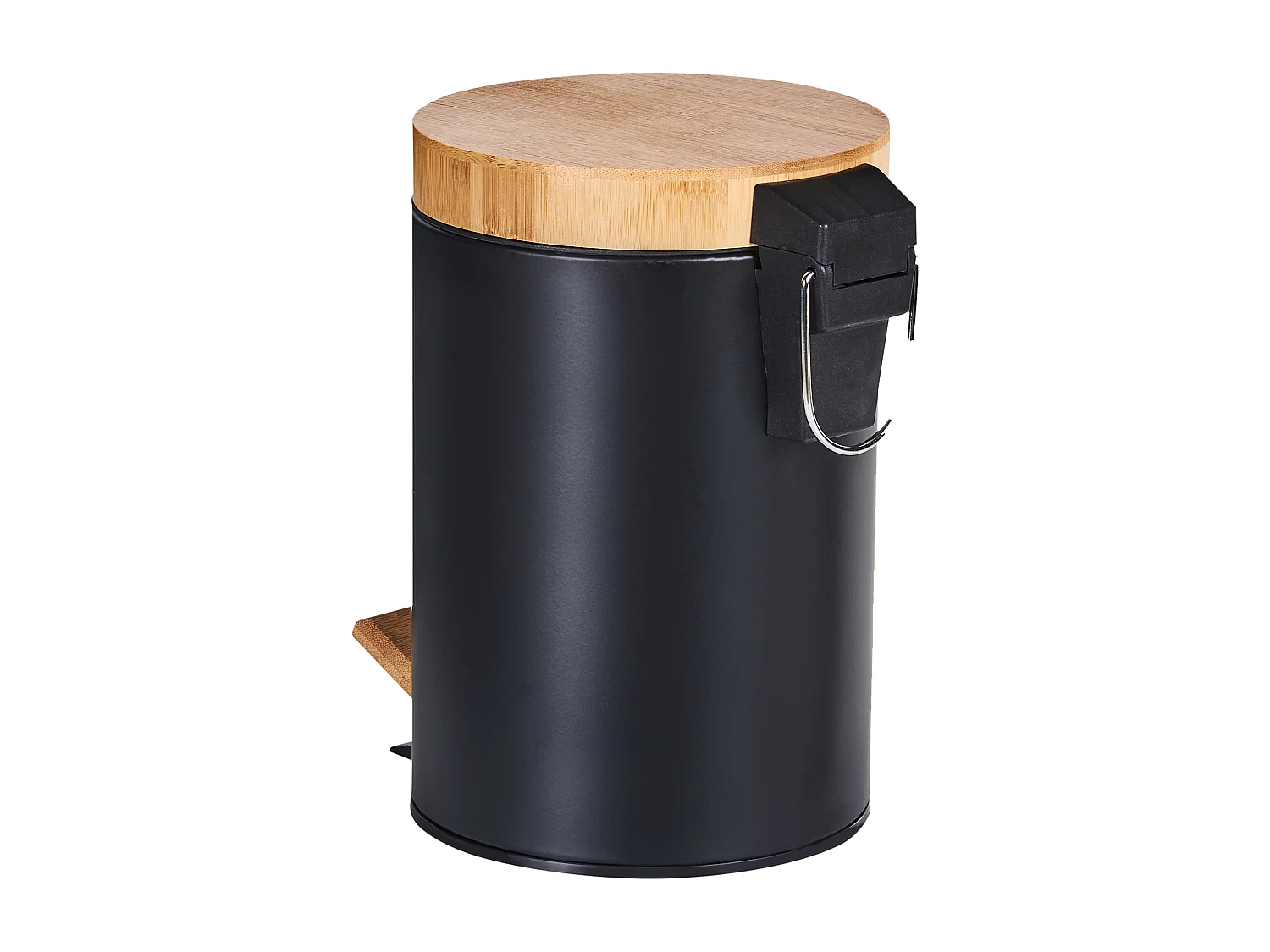 Lot de 2 poubelles à pédale 3 L ECOSMART Métal Noir
