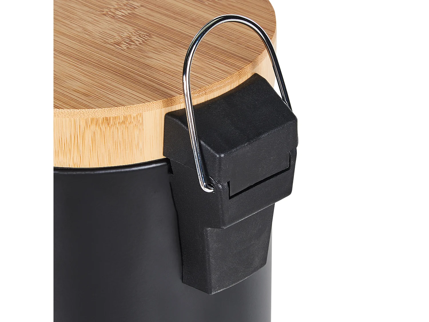 Lot de 2 poubelles à pédale 3 L ECOSMART Métal Noir