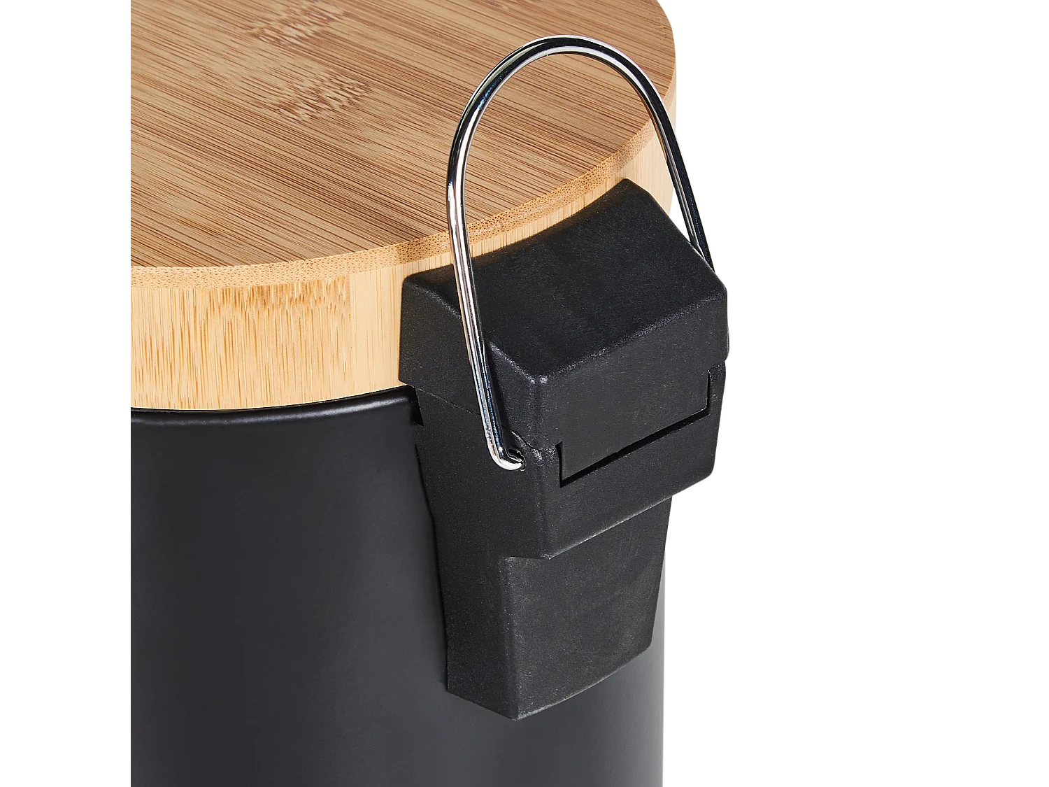 Lot de 2 poubelles à pédale 3 L ECOSMART Métal Noir