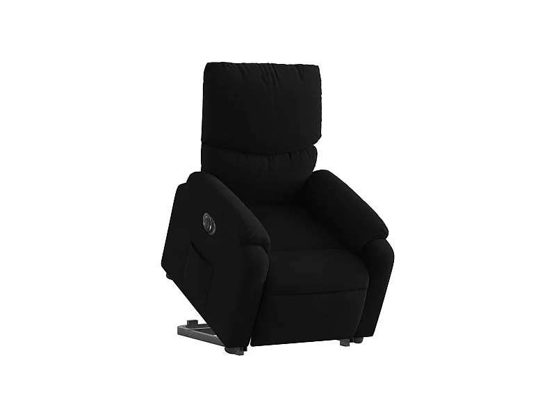 Fauteuil relax TV fonction tissu noire 75 x 99 x 99 cm DEC028486